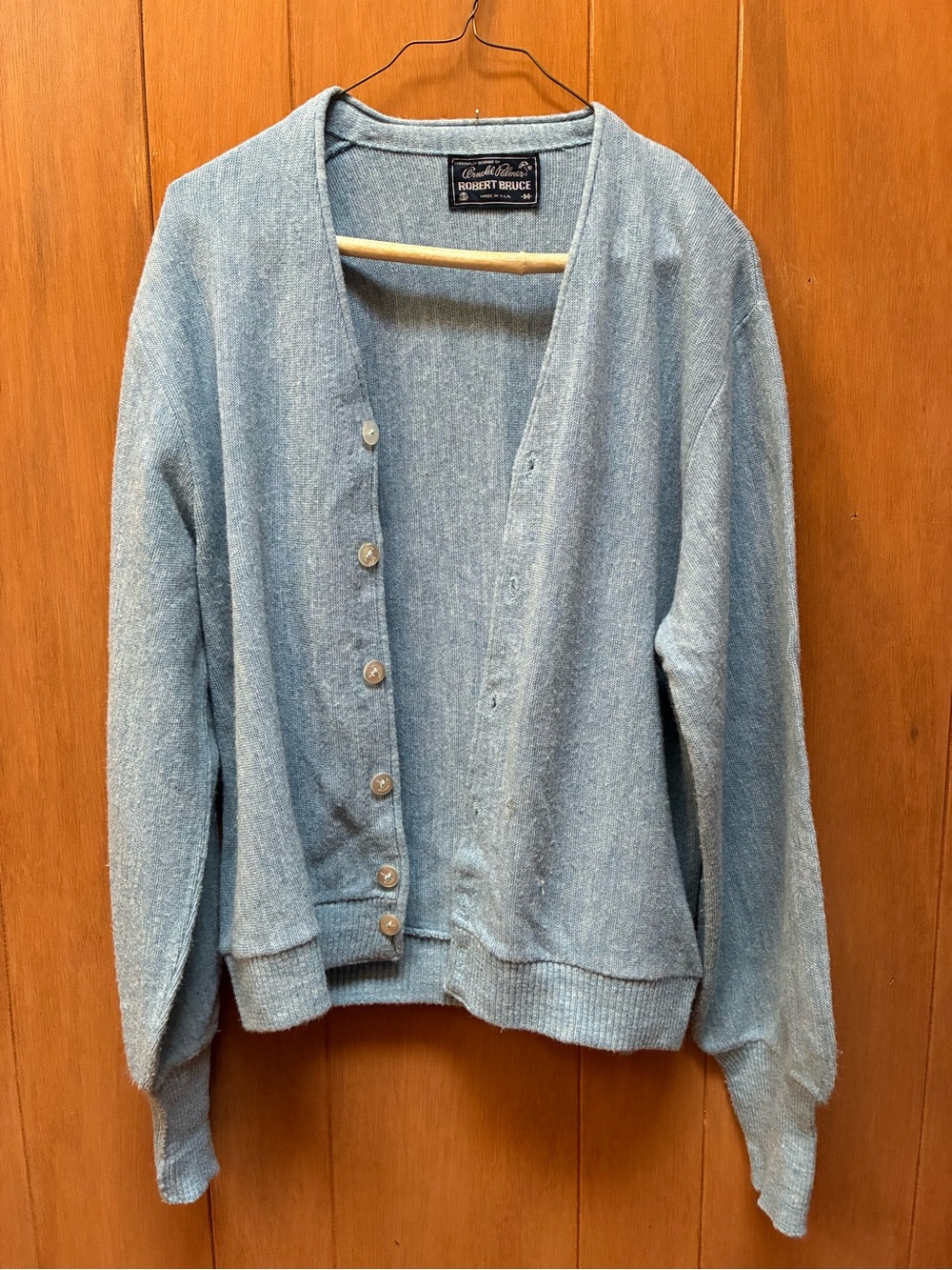 Women’s Light Blue Button-Front Sweater